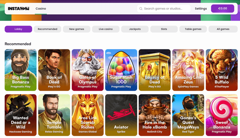 InstaSpin Casino online